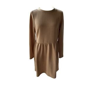 NWT Long Sleeve Gathered Waist Button Back Accent Dress Size S